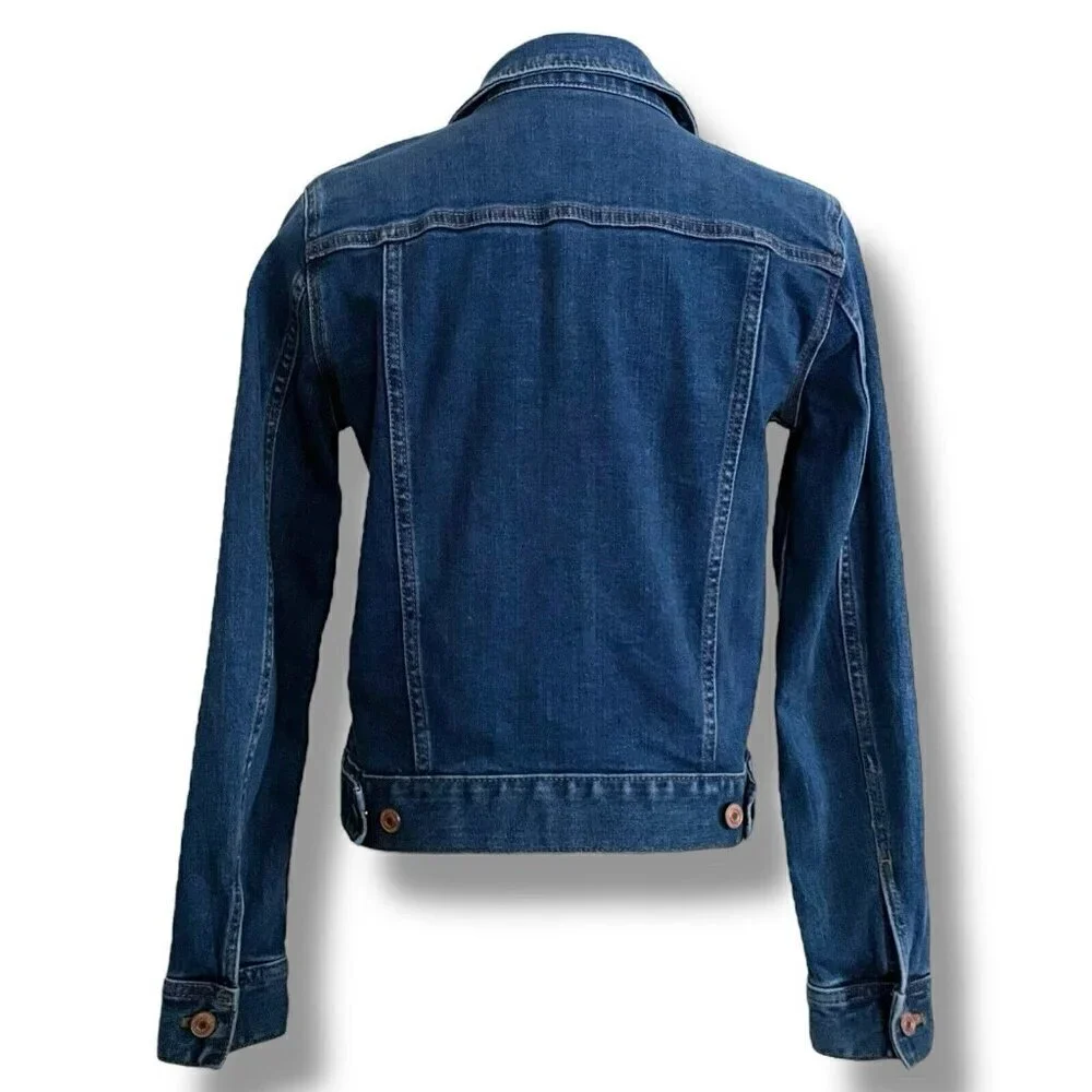 J Crew Mercantile Womens Jean Jacket XXS Blue Stretch Denim Classic Preppy Coat